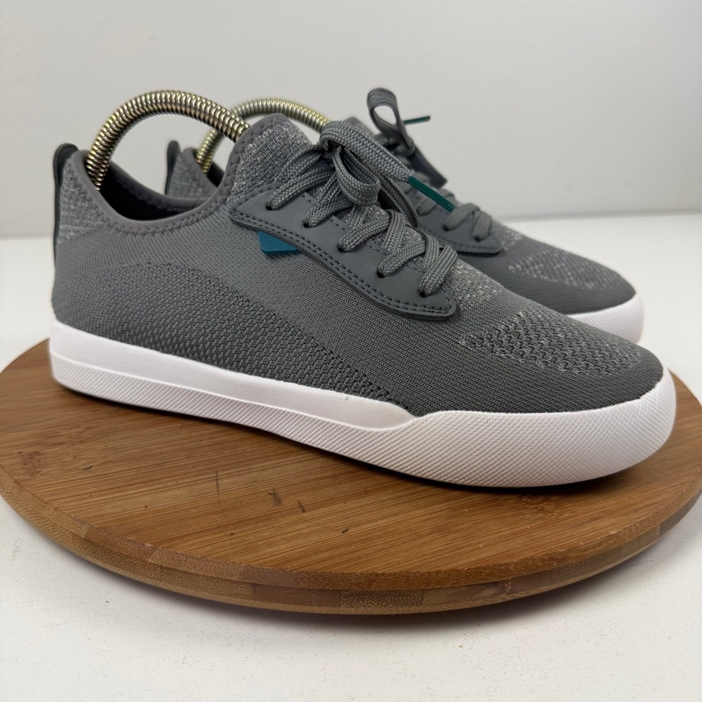 Vessi Charcoal Knit Sneakers with White Sole